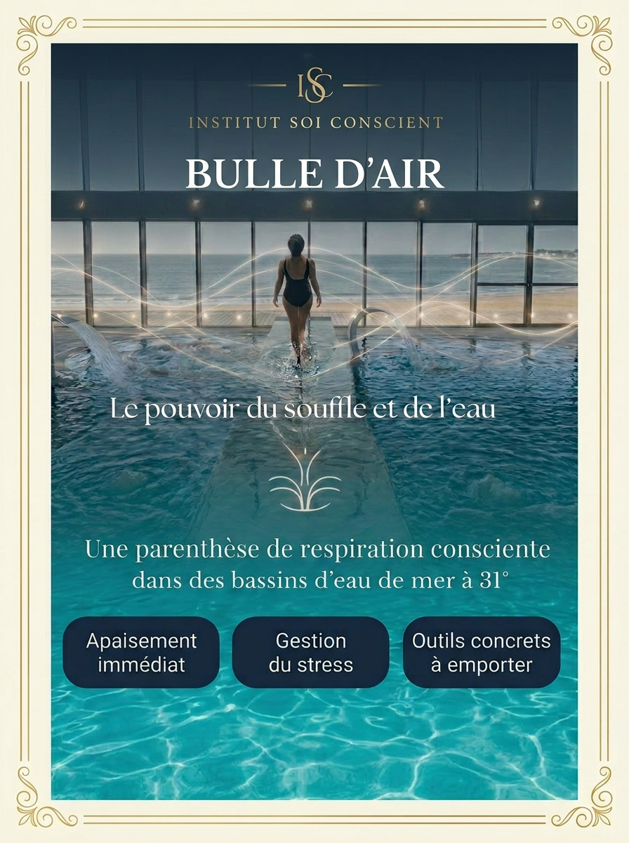 Affiche Bulle d'Air — bassin marin, plume et souffle